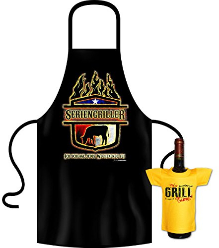 Seriengriller - Geburtstag Set Grillschürze mit Mini Shirt