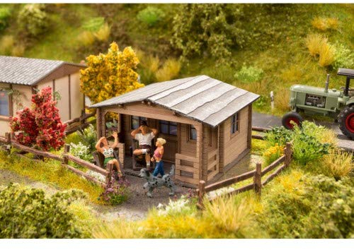 NOCH Schrebergartenhaus, Laser-Cut mini Bausatz, 3,9 x 3,8 cm für TT, perfekt für Naturgetreue Modell-Szenen