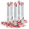 Relaxdays 5 x Party Popper 40 cm rote Herzen im Konfettikanonen Set, Konfetti Bombe für Hochzeit und Geburtstag, Konfetti Shooter 6-8 m Effekthöhe, rot metallic