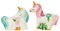Boston Warehouse Salt & Pepper Shakers, Glamour Unicorn Collection, Hand Painted Ceramic