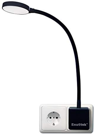 ENUOTEK Lampara de Noche Luz Nocturna de Pared LED Regulable Flexible con Enchufe y Interruptor Tactil 4W Brillo Máximo 350Lm Luz 3000K 4000K 5000K sin Funcion de Control Remoto Lot de 1
