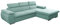mb-moebel Ecksofa mit Schlaffunktion Eckcouch mit Bettkasten Sofa Couch L-Form Polsterecke für Wohnzimmer, Schlafsofa Sofagarnitur Wohnlandschaft - 284x196x99cm - NILUX (Mintgrün, Ecksofa Rechts)
