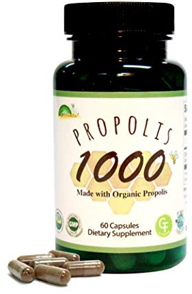 Greenbow Organic Propolis 1000mg_NonGMO, Certified GMP, Halal (60Caps)