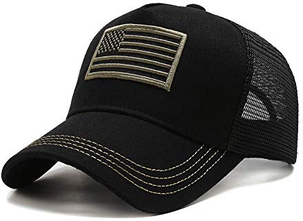 Eicimikto Baseball Kappe Frauen Männer Usa Flag Mesh Baseball Cap Mode Männlich Weiblich Breathable Snapback Hats Unisex Trucker Hats Cap Neu Verstellbar Schwarz