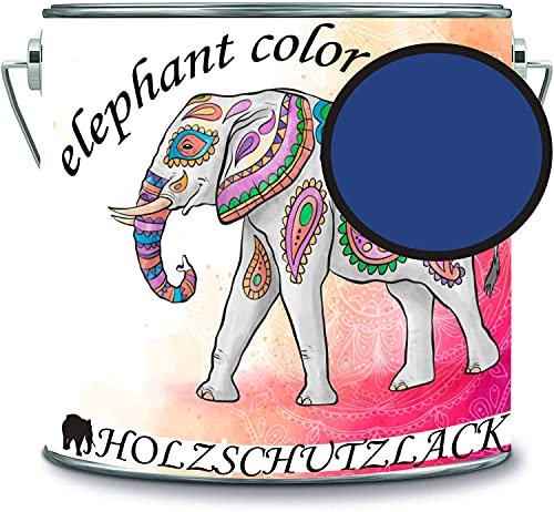 Holzschutzlack Holzlack Holzlasur wetterbeständiger Langzeitschutz Wetterschutzfarbe Holzschutzfarbe RAL 5010 Enzianblau // elephant color