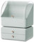 Galatée Anti-polvere Organizzatore Trucco Scrivania Cassetti di Stoccaggio Gioielli in Plastica Scatola di Immagazzinaggio Cosmetici Contenitore Vari per la Casa Scatola, Verde chiaro A+b, 26*18*35cm