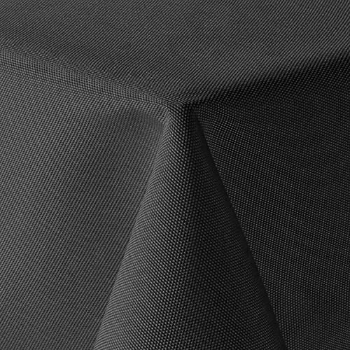 Tischdecke | Grau/Anthrazit - Eckig - 135x180cm | Gartentischdecke | Outdoor-Decke | Lotus-Effekt | Leinen-Optik | Schmutzabweisend