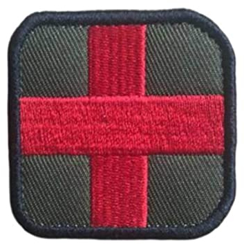 Erste -Hilfe -Patch Red Cross Patch Morale Abzeichen Hakenschleife Moral Badge3d Stoff Aufkleber gesticktes Befestigungselement für Bag Rucksack Erste -Hilfe -Kit -Beutel