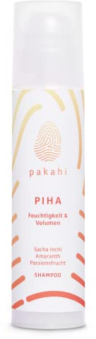 PAKAHI Bio Volumen Shampoo Piha für feines Haar I ohne Silikone I Duft aus Mango & Pfirsich I spendet Feuchtigkeit I 100% Naturkosmetik und vegan I (200ml)