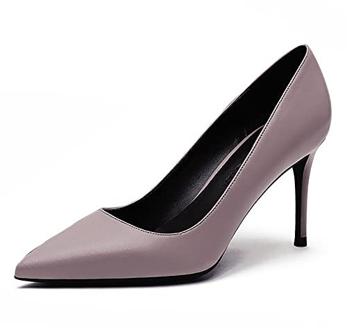 Escarpins Femme Pointus à Talons Hauts Aiguille Pump Femme Escarpins Femme Petit Talon Escarpins High Heel,Pink,36 EU/5 US