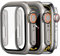 Dilhvy 2 Stück Hülle für Apple Watch Displayschutz Series 9 8 7 45mm 【Apple Watch Ultra Style Case】, iWatch Schutzhülle Bumper Einzigartiges Design mit Glas Displayschutzfolie für Damen und Herren