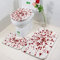 Memory Foam Badematte, 3 Set Anti Rutsch Badezimmerteppich,Horror-Spritzer von Blut Grunge-Stil Bloodstain Horror Scary Zombie Halloween Th,Bath Duschmatten Contour Badteppich Toilettensitzbezug Combo