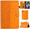CASAFUNY Coque pour iPad Air 11 Pouces M3/M2 (2025/2024), iPad Air 5e/4e (Modèle 2022/2020, 10,9 Pouces) Housse de Protection en Cuir PU Étui Case Tablette Étui Smart Cover, Orange