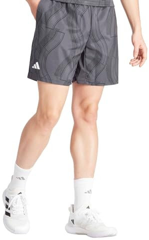 adidas Herren Club Tennis Graphic Shorts Freizeit, Carbon/Black, M