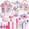 DONGQI Kit de Maquillaje Niñas,36 Piezas Kit de Maquillaje para Niñas Lavable, Juego de Maquillaje Seguro y No Tóxico,Juguetes Niña de Maquillaje, Regalos de cumpleaños para niñas de 4 a 12 años