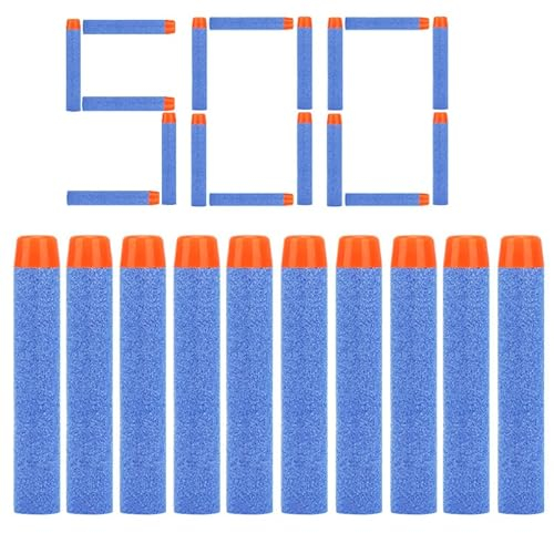 König Design Nerf Pfeile - 500 Stück Nerf Darts Nerf Munition Pfeile Dart Bullets Refill Darts Foam Pfeile für N-Strike Elite Blasters Series Hasbro Fortnite