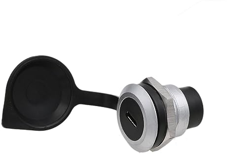HangTon USB-C-Steckdosen-Kupplung, wasserdicht, kreisförmig, Durchgangsstecker, Inline-Kabelgehäuse, Buchse auf Buchse, 2 Stück