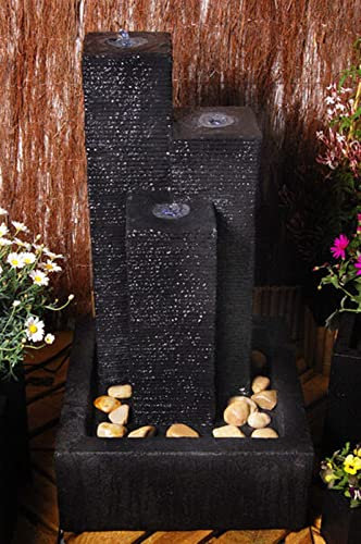 Indoor/Outdoor Garden Water Fountain Outdoor water fountain Water Feature Fountain Dark Grey Slate Garden Outdoor for Deck, Patio, Porch, Yard Decor Decoration