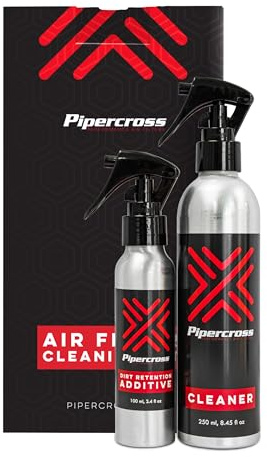 Pipercross Air Filter Cleaning Kit, Premium & High Performance, 250ml Filter Cleaner + 100ml Dirt Retention Additive, C9000