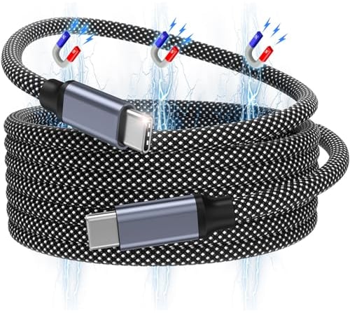 Magtame cavo USB C, 240W cavo magnetico USB C a USB C 5ft, cavo di ricarica veloce intrecciato di nylon 5A tipo C