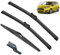 Limpiaparabrisas de vehículos Juego de escobillas limpiaparabrisas delanteras y traseras for Ford Fiesta MK6 /MK7 en el Reino Unido 2008 2009 2010 2011 2012 2013 2014 2015 2016,26 + 15 + 12 Limpia