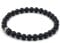 LAVISA Edelstein Armband - Echte Naturstein Perlen | Kristalle, Heilsteine | Onesize Unisex (Obsidian 6mm)