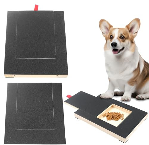 Dog Scratch Pad for Nails,Dog Nail Scratch Board,Multifunctional cratching Boards with Built-in Treat Box,mit Scratchpad for Dogs Nail Clippers,Pets Nail Care