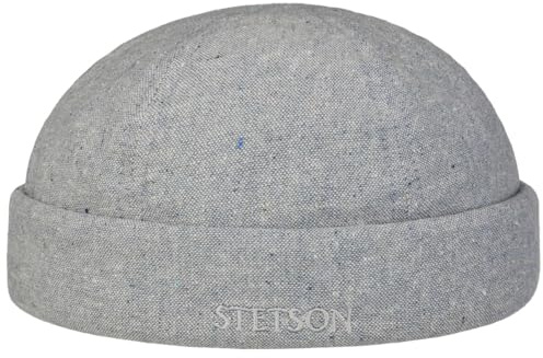 Stetson Sustainable Cotton Dockermütze Klassische Skullcap Made in EU Unisex Ganzjährig hellblau XXL (62-63 cm)