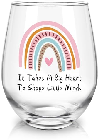 Joymaking Wine Glass Teacher Gift for Women - Leaving, Graduation, Appreciation, Thank You Present - 17oz