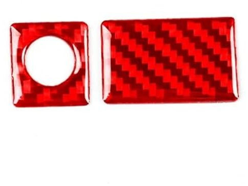 SYLTER Zubehör Autoinnenraum Für Toyota Für Celica 2000-2005 Carbon Faser Copilot Seite Handschuh Box Griff Panel Trim Auto Innen Dekorative Aufkleber Innenraum Von Autoteilen (Color : Red LHD)