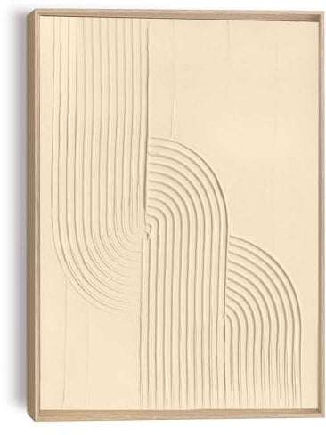 REINDERS Relief Wandbild, Knot - sand, Wohnzimmer, Poster, Wanddeko, Room Decor, MDF, Beige, 70x50cm