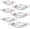 Bandeja multiusos de acero inoxidable para aperitivos, sartén para paellera (22 cm)