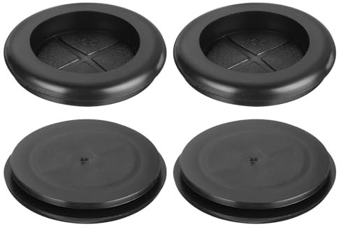 QUARKZMAN 10pcs Pasacables de Goma, Anillo de Ojal 35x30mm (Montaje Diámetro*ID) Tapones Goma Arandelas para Proteger Alambre, Enchufe Cortafuegos, Protección de Cables, Negro