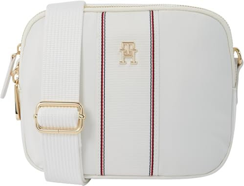 Tommy Hilfiger Damen Umhängetasche Poppy Camera Bag Breiter Tragegurt, Elfenbein (Ecru Corp), Einheitsgröße