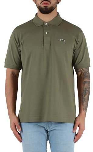 Lacoste Petit Piqué Polo-T-Shirt für Herren, kurzärmelig, Baumwolle, Größe 4XL, Khaki, Khaki, 4XL