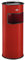 WESCO mittlerer Standascher mit Sieb in der Farbe rot pulverbeschichtetes Stahlblech, 30 Liter Volumen, Einwurfschlitz, ohne Einsatz