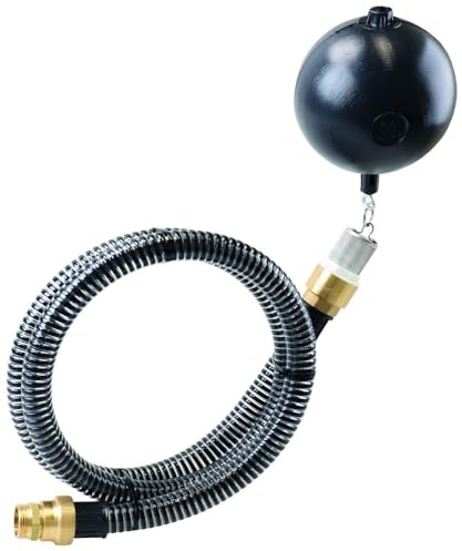 T.I.P. Saugschlauch mit Ballschwimmer & Fußventil 2m (Anschlüsse: 30,93mm (1IG); 33,25mm (1AG), Schwimmende Entnahme von Zisternen, Behältern, Brunnen, Verhindert Ansaugen von Schmutzpartikeln)31018
