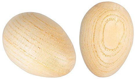 Funien Maracas äggskakare i trä musikinstrument ägg 2 st beige