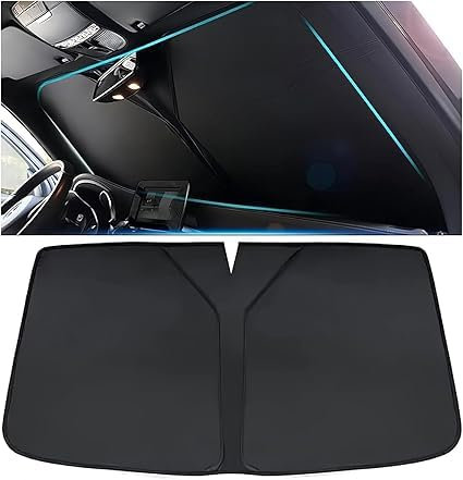 ZJIZOU Parasol para Coche Compatible para Ford Focus (2002-2004),Luna Parasol Plegable con Protección UV Solar Verano Accesorios Interior.