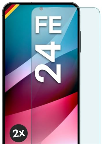 moex Schutzfolie für Samsung Galaxy S24 FE Glas 9H Härte, gehärtetes Schutzglas, Panzer Schutz Glas Displayschutz Folie, kompatibel mit jeder Handy Hülle, ShockProtect 2 Stück