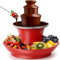 3-Tier Chocolate Fountain, Mini Chocolate Fondue Fountain with Fruits/Nuts/Treats Serving Tray, Can Hold 200g Chocolate Sauce, Automatic Chocolate Melting Tower for Party Wedding