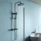 YOOZENA Thermostat Shower,Shower Set with Overhead Shower,Thermostatic Shower Mixer,Adjustable Height Shower Mixer Set for Bathroom,Black