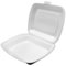Generisch Lot de 200 bols avec couvercle – Assiettes non divisées – Boîte à goûter – Boîte à repas Blanc laminé 240 x 210 x 70 mm