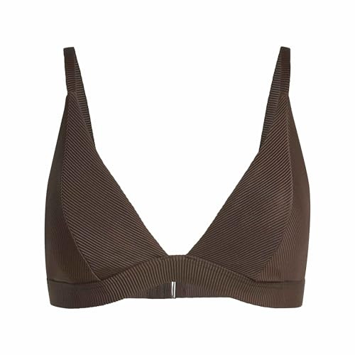 adidas Women's Iconisea Ribbed Padded Triangle Bikini Top
