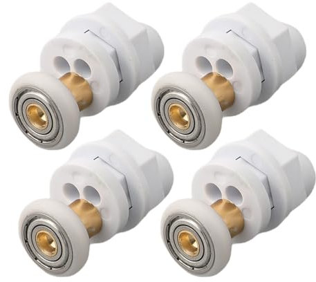 DUANSIYU Duschkabine Rollen Duschkabinen-Rollen for Duschtüren, Duschräder, 4–8 mm, for Glastüren, 4 Stück DuschtüRrollen(19mm)