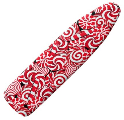 Ironing Board Covers Large Red White Candies Protecting Iron Board Cover Easy Ironing Non-Slip Cotton Scorch Resistant Replacement Covers Soft Heat Resistant (2XL)