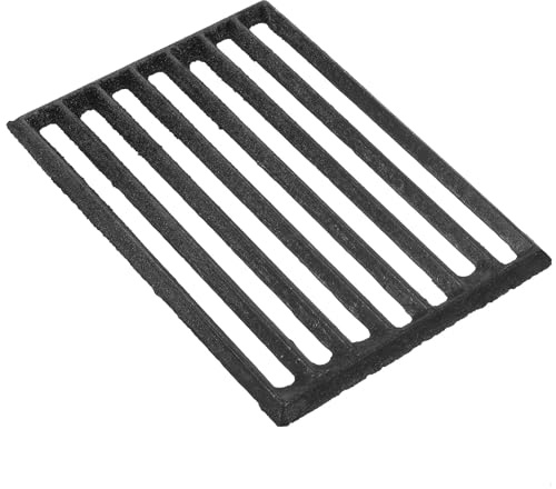 STOBAZA Grille de Cheminée Structure en Grille Haute Dureté et Capacité de Charge en Fer Argenté pour Brûler des Bûches Charbons Solides