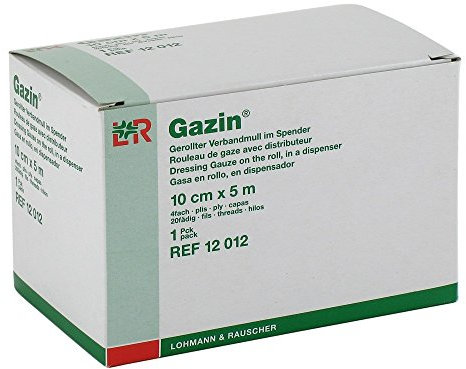 Gazin Verbandmull 10 Cmx5 m 4fach Gerollt