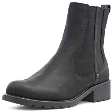 Clarks Orinoco Club 203409, Stivali Donna, Nero (Black Leather), 37.5 EU
