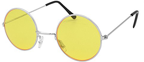 Bristol Novelty Lunettes jaunes style Lennon Halloween